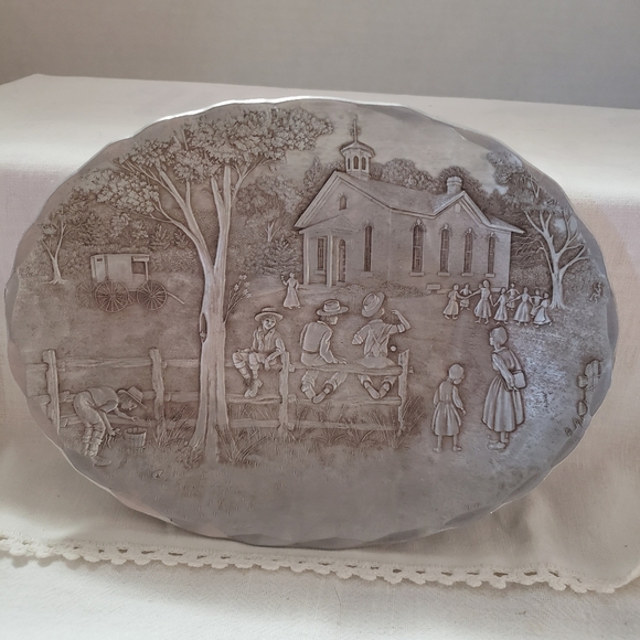 Vintage "Amish One Room School House" Hand Forged Aluminum-Wendell August Forge - Picture 2 of 6